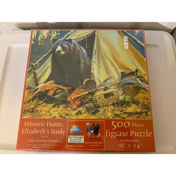 New Historic Hunts: Elizabeth's Study 500pc Puzzle 18" X 24" JOHN SEEREY.‎ - Picture 5 of 8